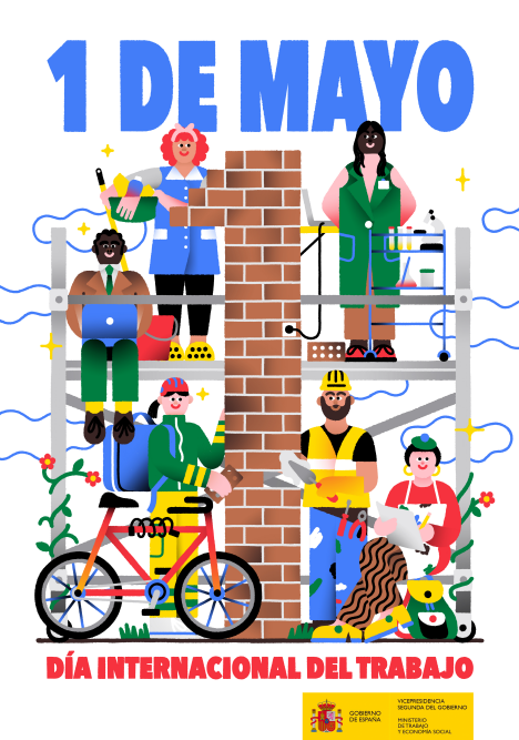 Cartel - Día internacional del trabajo