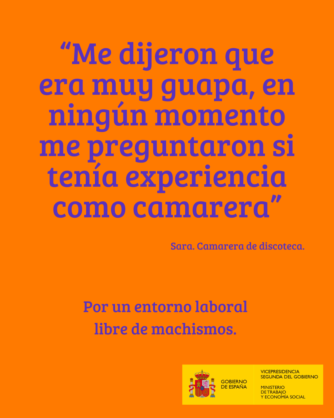 Cartel - 8 de marzo - Camarera de discoteca.