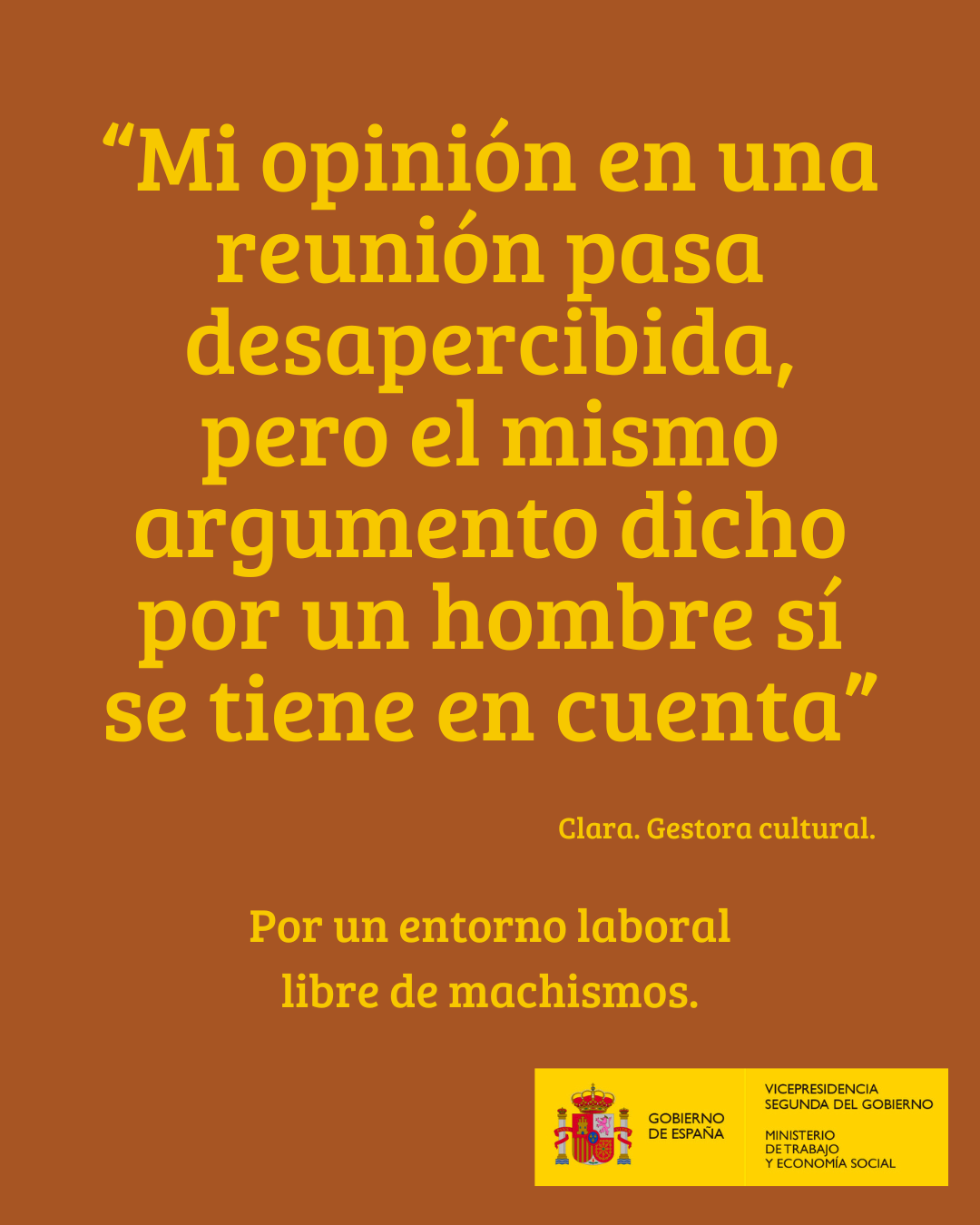 Cartel - 8 de marzo - Por un entorno laboral libre de machismos.