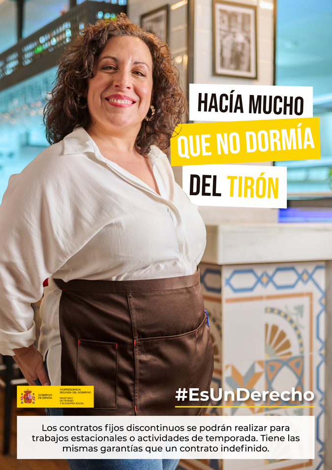 Cartel mujer camarera