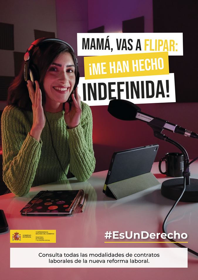Cartel mujer periodista